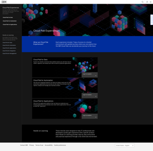 IBM Cloud Pak Experiences — Homepage