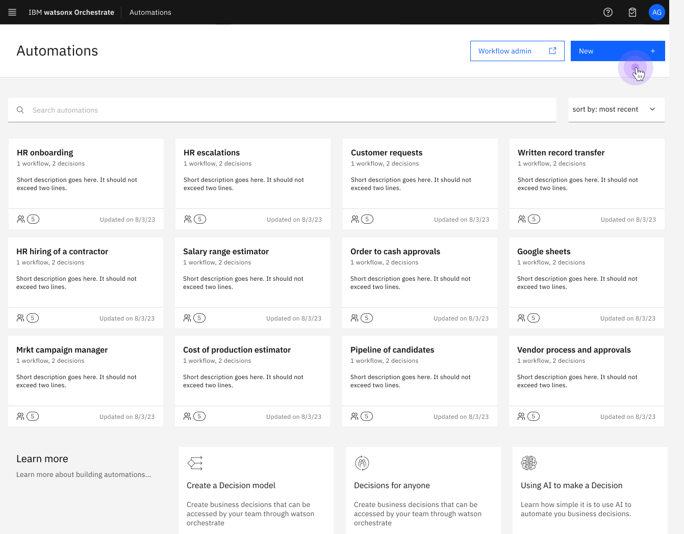 watsonx Orchestrate Unified Automation Builder